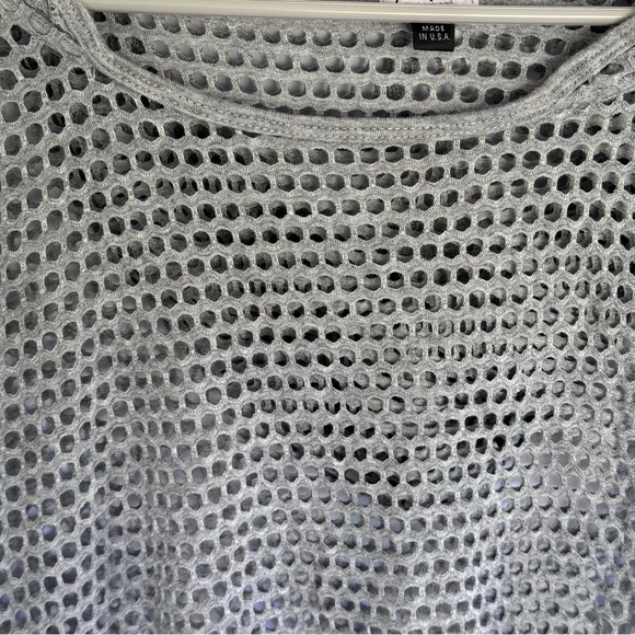 Laser cut Beach hoodie from Buckle High low hem Gray USA Made Small - Picture 14 of 16